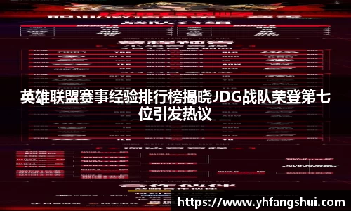 英雄联盟赛事经验排行榜揭晓JDG战队荣登第七位引发热议