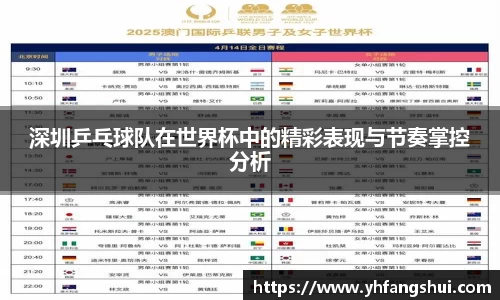 深圳乒乓球队在世界杯中的精彩表现与节奏掌控分析